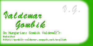 valdemar gombik business card